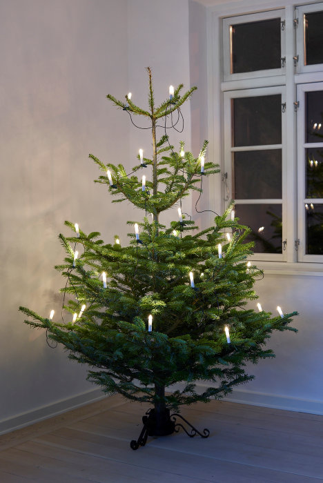 Juletrebelysning 30 LED-lys med klips